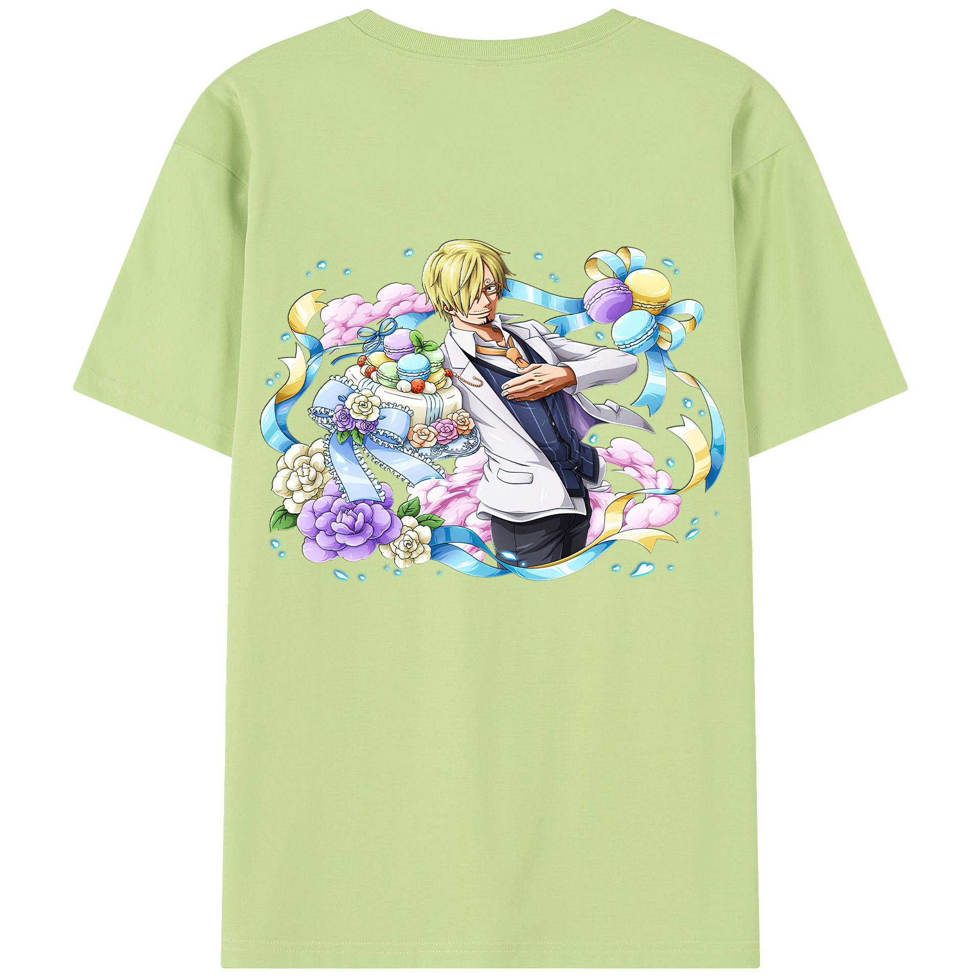 ワンピース サンジ ONE PIECE Sanji 綿100％半袖Tシャツ（背面プリント）